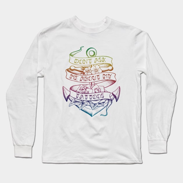 My tattoos holographic Long Sleeve T-Shirt by rakelittle